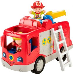 LITTLE PEOPLE - CAMION DES POMPIERS SERVIABLES VERSION BILINGUE